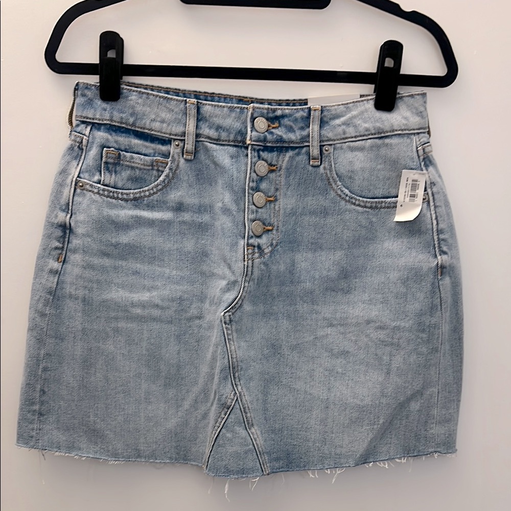 Old Navy Light Blue Denim Midi Skirt